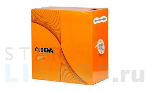 Купить с доставкой Кабель для компьютерных сетей CADENA FTP4-CAT5e (24 AWG) медный, внутренний, серый, 305 м в Туле