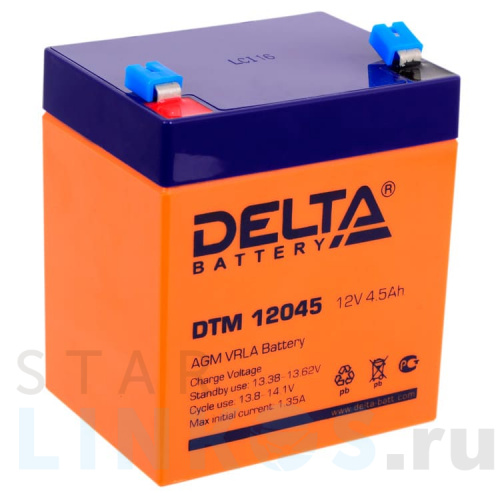 Купить Аккумулятор Delta DTM 12045 за 1 328.40 руб. в Туле Купить с доставкой Аккумулятор Delta DTM 12045 в Туле