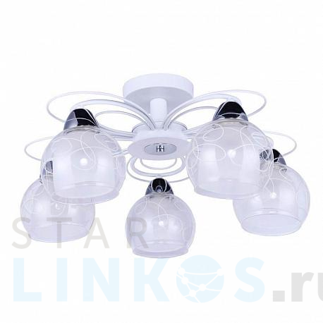 Купить Потолочная люстра Arte Lamp A7585PL-5WH за 9 990 руб. в Туле фото 2 Купить с доставкой Потолочная люстра Arte Lamp A7585PL-5WH в Туле фото 2