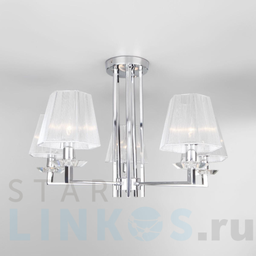 Купить Потолочная люстра Eurosvet Alegria 60125/5 хром Smart за 21 800 руб. в Туле Купить с доставкой Потолочная люстра Eurosvet Alegria 60125/5 хром Smart в Туле
