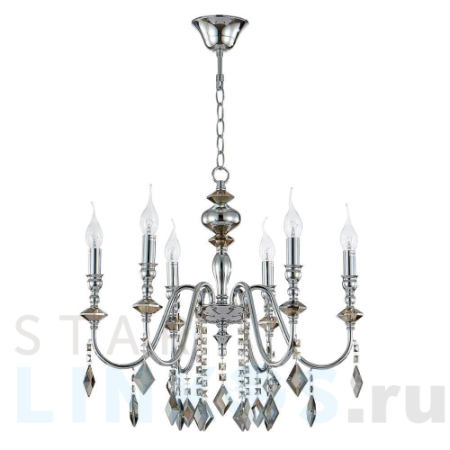 Купить с доставкой Подвесная люстра Crystal Lux MERCEDES SP6 CHROME/SMOKE в Туле