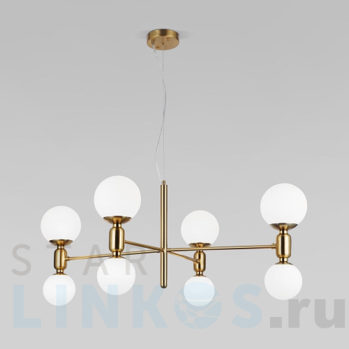 Купить с доставкой Подвесная люстра Eurosvet Bubble 30182/8 латунь в Туле