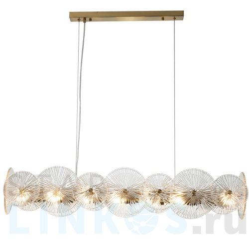 Купить Подвесная люстра Indigo Miele 12021/7PL Brass V000021 за 37 080 руб. в Туле Купить с доставкой Подвесная люстра Indigo Miele 12021/7PL Brass V000021 в Туле
