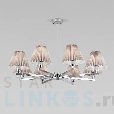 Купить Подвесная люстра Eurosvet Peony 60136/8 хром/серый за 22 700 руб. в Туле фото 2 Купить с доставкой Подвесная люстра Eurosvet Peony 60136/8 хром/серый в Туле фото 2