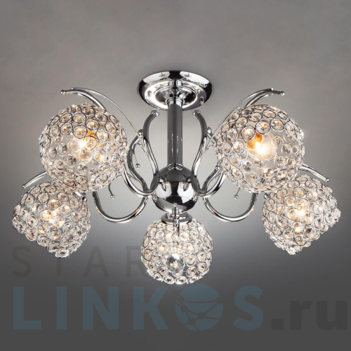 Купить Потолочная люстра Eurosvet 7777/5 хром за 14 100 руб. в Туле Купить с доставкой Потолочная люстра Eurosvet 7777/5 хром в Туле