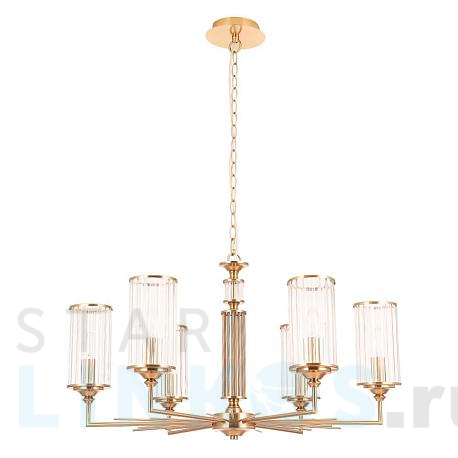 Купить Подвесная люстра Crystal Lux Gloria SP6 Brass за 28 900 руб. в Туле фото 2 Купить с доставкой Подвесная люстра Crystal Lux Gloria SP6 Brass в Туле фото 2