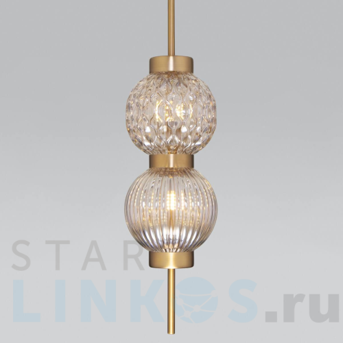 Купить Подвесной светильник Eurosvet Plaza 50186/2 латунь за 12 400 руб. в Туле Купить с доставкой Подвесной светильник Eurosvet Plaza 50186/2 латунь в Туле