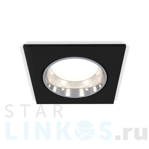 Купить с доставкой Комплект встраиваемого светильника Ambrella light Techno Spot XC6521003 SBK/PSL черный песок/серебро полированное (C6521, N6112) в Туле