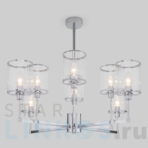 Купить Потолочная люстра Eurosvet 60144/8 хром за 29 400 руб. в Туле Купить с доставкой Потолочная люстра Eurosvet 60144/8 хром в Туле