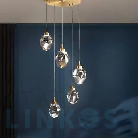 Купить Подвесная светодиодная люстра iLedex Oxygen 9701P/5R BR за 48 590 руб. в Туле Купить с доставкой Подвесная светодиодная люстра iLedex Oxygen 9701P/5R BR в Туле