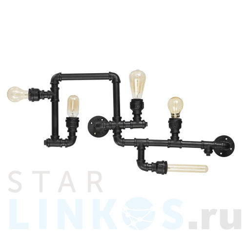 Купить Потолочная люстра Ideal Lux Plumber PL5 Nero 136707 за 47 930 руб. в Туле Купить с доставкой Потолочная люстра Ideal Lux Plumber PL5 Nero 136707 в Туле