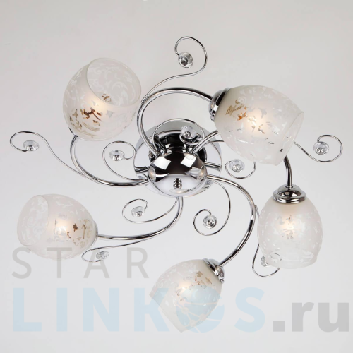 Купить Подвесная люстра Eurosvet 9677/5 хром за 8 780 руб. в Туле Купить с доставкой Подвесная люстра Eurosvet 9677/5 хром в Туле