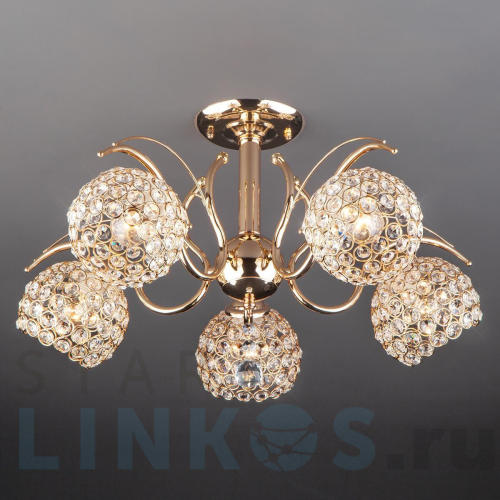 Купить Потолочная люстра Eurosvet 7777/5 золото за 15 000 руб. в Туле Купить с доставкой Потолочная люстра Eurosvet 7777/5 золото в Туле