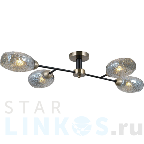 Купить Потолочная люстра Illumico IL0285-4CSQ-79 BK AB за 5 100 руб. в Туле Купить с доставкой Потолочная люстра Illumico IL0285-4CSQ-79 BK AB в Туле