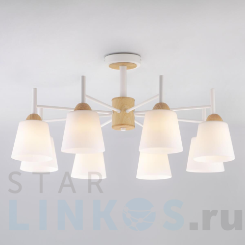 Купить Потолочная люстра Eurosvet 70085/8 белый за 22 200 руб. в Туле Купить с доставкой Потолочная люстра Eurosvet 70085/8 белый в Туле