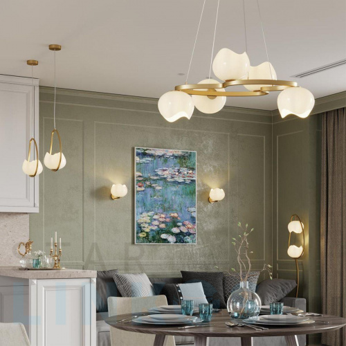 Купить Подвесная люстра Odeon Light Modern Waterlily 4873/5 за 28 180 руб. в Туле фото 3 Купить с доставкой Подвесная люстра Odeon Light Modern Waterlily 4873/5 в Туле фото 3