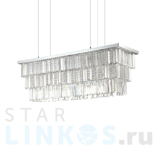 Купить Подвесная люстра Ideal Lux Martinez SP8 Cromo 166360 за 139 460 руб. в Туле Купить с доставкой Подвесная люстра Ideal Lux Martinez SP8 Cromo 166360 в Туле