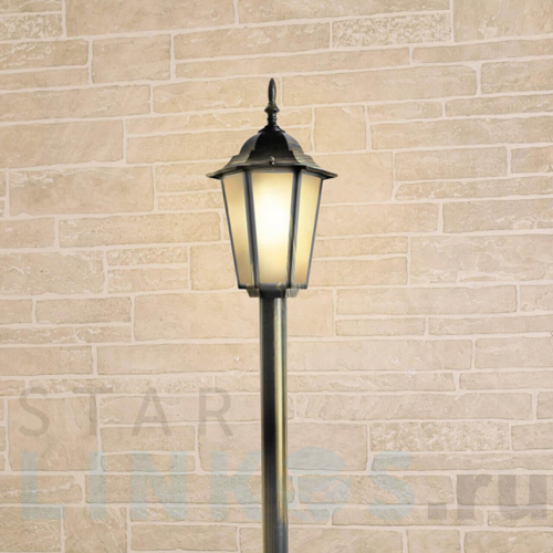 Купить с доставкой Уличный светильник Elektrostandard 1014F черное золото a035746 в Туле