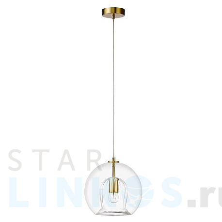 Купить Подвесной светильник Crystal Lux Luisa SP1 Brass/Transparent за 9 800 руб. в Туле фото 2 Купить с доставкой Подвесной светильник Crystal Lux Luisa SP1 Brass/Transparent в Туле фото 2