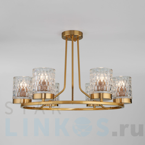 Купить Потолочная люстра Eurosvet Calle 60127/6 латунь за 24 700 руб. в Туле Купить с доставкой Потолочная люстра Eurosvet Calle 60127/6 латунь в Туле