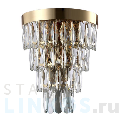 Купить с доставкой Настенный светильник Crystal Lux Abigail AP3 Gold/Transparent в Туле