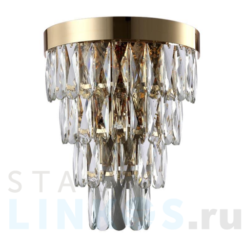 Купить Настенный светильник Crystal Lux Abigail AP3 Gold/Transparent за 12 300 руб. в Туле Купить с доставкой Настенный светильник Crystal Lux Abigail AP3 Gold/Transparent в Туле