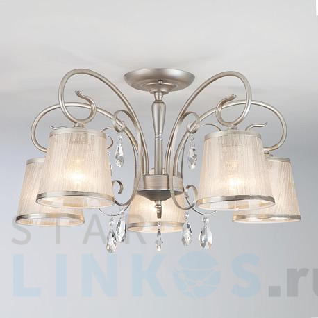 Купить Потолочная люстра Eurosvet 60065/5 серебро за 15 900 руб. в Туле фото 2 Купить с доставкой Потолочная люстра Eurosvet 60065/5 серебро в Туле фото 2
