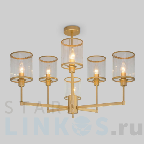 Купить с доставкой Потолочная люстра Eurosvet 60144/6 золото в Туле
