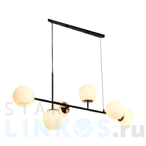 Купить Подвесная люстра iLamp Golden 9136P/6 BK-WH за 9 890 руб. в Туле Купить с доставкой Подвесная люстра iLamp Golden 9136P/6 BK-WH в Туле