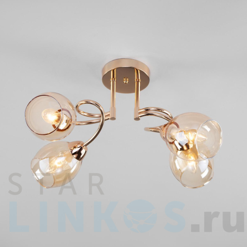 Купить Потолочная люстра Eurosvet Roselyn 30171/4 золото за 7 370 руб. в Туле Купить с доставкой Потолочная люстра Eurosvet Roselyn 30171/4 золото в Туле