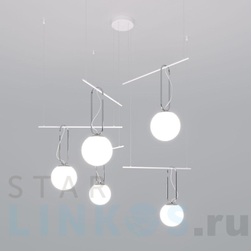 Купить Подвесная люстра Eurosvet Riche 70143/5 белый за 30 300 руб. в Туле Купить с доставкой Подвесная люстра Eurosvet Riche 70143/5 белый в Туле