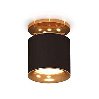 Купить Комплект накладного светильника Ambrella light Techno Spot XS7402102 SBK/PYG черный песок/золото желтое полированное (N7929, C7402, N7014) в Туле