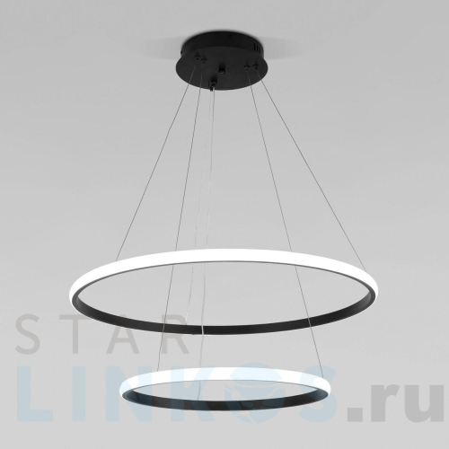 Купить с доставкой Подвесной светодиодный светильник Eurosvet Collars 90264/2 черный в Туле