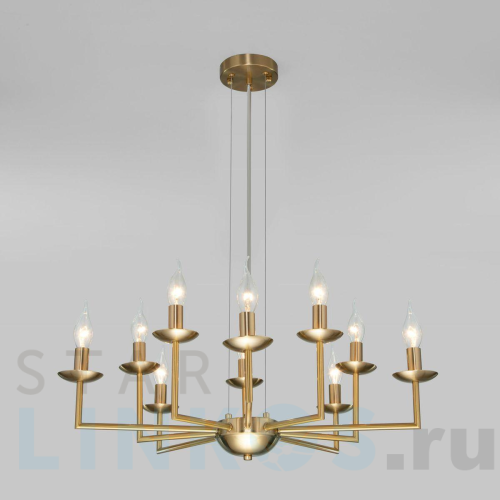 Купить с доставкой Подвесная люстра Eurosvet Cariso 60150/10 латунь в Туле