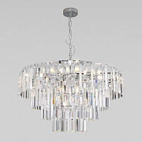 Купить Подвесная люстра Eurosvet Elegante 10130/10 хром/прозрачный хрусталь Strotskis в Туле