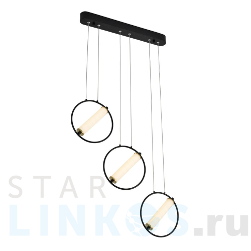 Купить Подвесная светодиодная люстра Gerhort G61306/3BK+GD за 18 840 руб. в Туле Купить с доставкой Подвесная светодиодная люстра Gerhort G61306/3BK+GD в Туле