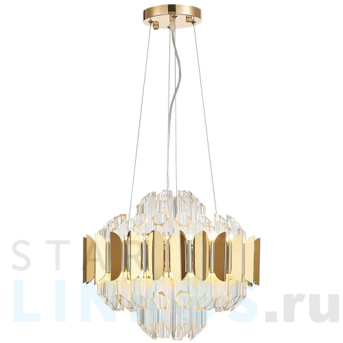 Купить Подвесная люстра Natali Kovaltseva Rivera 81443/6C Gold за 29 356 руб. в Туле Купить с доставкой Подвесная люстра Natali Kovaltseva Rivera 81443/6C Gold в Туле