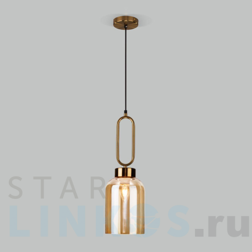 Купить с доставкой Подвесной светильник Eurosvet Flou 50229/1 янтарный в Туле