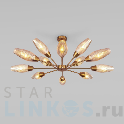 Купить с доставкой Подвесная люстра Eurosvet Thalia 60140/12 золото в Туле