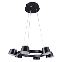 Купить Подвесная светодиодная люстра Gerhort G61237/6BK BK+WT в Туле