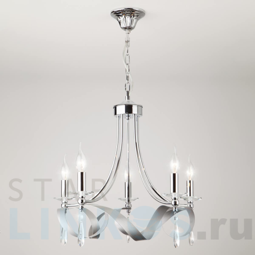 Купить Подвесная люстра Eurosvet 60064/5 хром за 15 900 руб. в Туле Купить с доставкой Подвесная люстра Eurosvet 60064/5 хром в Туле