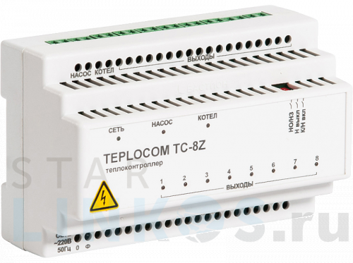 Купить с доставкой Теплоконтроллер Teplocom TC-8Z для систем отопл. с 8 зонами, котлом и насосом в Туле