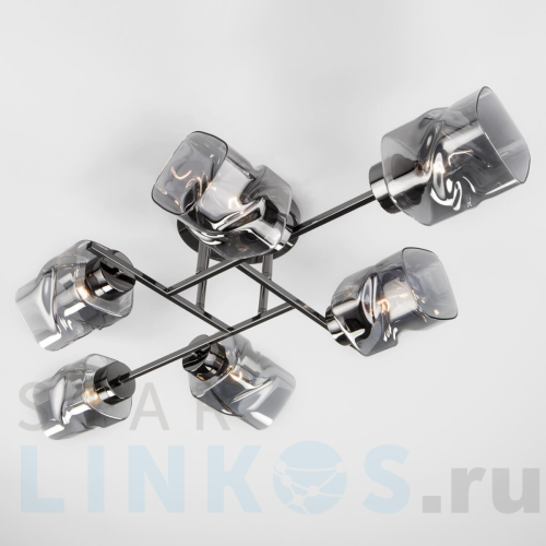 Купить Потолочная люстра Eurosvet Hilari 30165/6 черный жемчуг за 12 200 руб. в Туле Купить с доставкой Потолочная люстра Eurosvet Hilari 30165/6 черный жемчуг в Туле