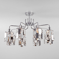 Купить Потолочная люстра Eurosvet 10101/8 хром/прозрачный хрусталь Strotskis в Туле