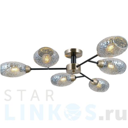 Купить Потолочная люстра Illumico IL0285-6CSQ-79 BK AB за 7 100 руб. в Туле Купить с доставкой Потолочная люстра Illumico IL0285-6CSQ-79 BK AB в Туле