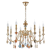 Купить Подвесная люстра Crystal Lux MERCEDES SP8 GOLD/COLOR в Туле
