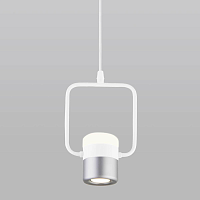 Купить Подвесной светодиодный светильник Eurosvet Oskar 50165/1 LED белый/серебро в Туле