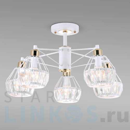 Купить Потолочная люстра Eurosvet 70075/5 белый за 16 800 руб. в Туле Купить с доставкой Потолочная люстра Eurosvet 70075/5 белый в Туле