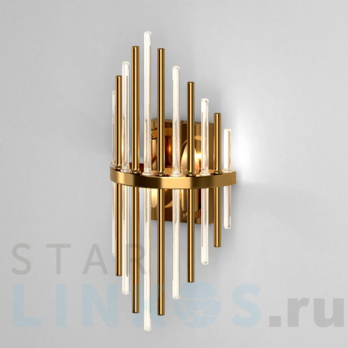 Купить с доставкой Настенный светильник Bogates Eclipse Allure 356/2 латунь в Туле
