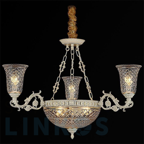 Купить Подвесная люстра Illumico IL7286-6P-48 WT GD за 9 380 руб. в Туле Купить с доставкой Подвесная люстра Illumico IL7286-6P-48 WT GD в Туле